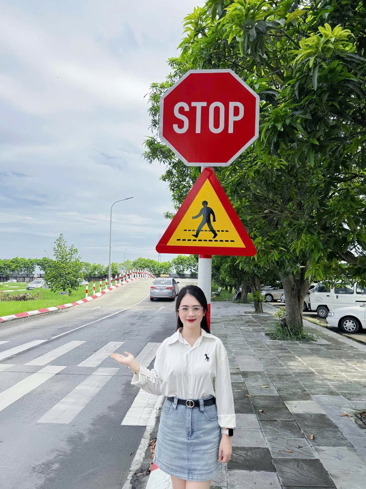 Học viên tự tin tập dượt tại sân sát hạch trước ngày thi